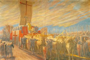 La battaglia di Legnano: La preghiera prima della battaglia da Gaetano Previati