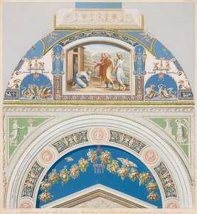 Lunetta e campo a volta con Abramo e i tre angeli. 1774 da Gaetano Savorelli