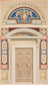 Porta, cornice e lunetta della Loggia XIII
