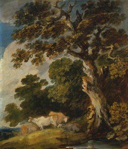 Paesaggio boscoso con bovini e mandriani da Gainsborough Dupont
