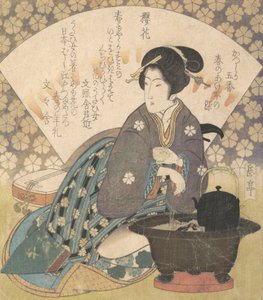 Cortigiana che beve tè, ca. 1830