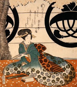 Bellezza che osserva i fiori da Gakutei Harunobu
