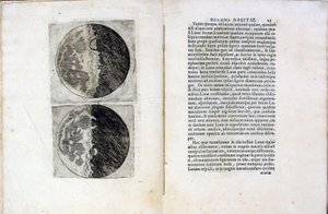 Foglio del libro Sidereus Nuncius Sidereal Messenger di Galileo Galilei, 1610