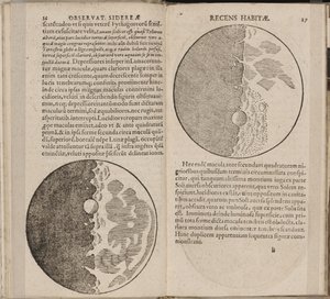 Foglio del libro Sidereus Nuncius di Galileo Galilei, 1610