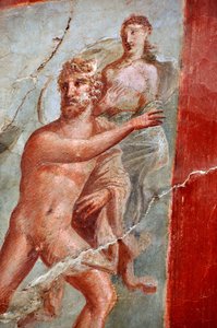 Dettaglio di un affresco dal Collegio o Sacello degli Augustali, Ercolano da Gallo Roman