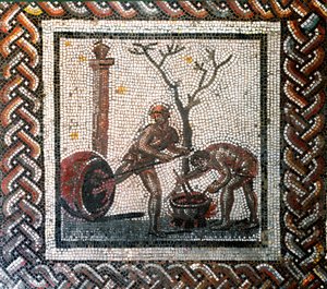 Scena di giara. (mosaico, fine II, inizio III secolo)