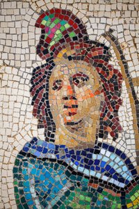 Mosaico romano raffigurante Orfeo che suona la lira