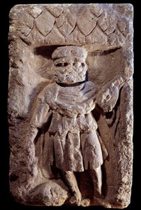 Arte gallo-romana: divinità tricefala o Mercurio con tre teste