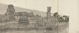 Vista esterna di Kailasa da Gangaram Chintaman Tambat