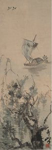Un pescatore in un paesaggio da Gao Qifeng