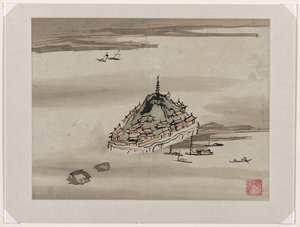 Pittura con le dita, da un album di dieci da Gao Qipei