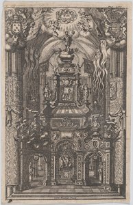 Catafalco per Ferdinando, da un libro non identificato, ca. 1660-95 da Gaspar Bouttats
