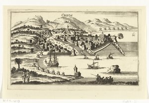 Veduta di Chios da Gaspar Bouttats