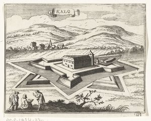 Veduta di Nagykálló da Gaspar Bouttats