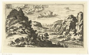 Vista del monte Tabor e la trasfigurazione di Cristo da Gaspar Bouttats
