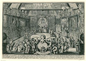 La lotteria di Henricus van Soest ad Anversa, 1695 da Gaspar Bouttats