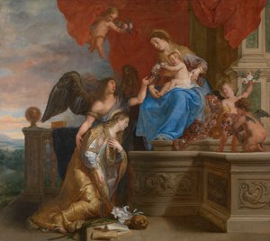 Die Krönung der heiligen Rosalia da Gaspar De Crayer