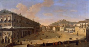 Piazza del Palazzo a Napoli da Gaspar van Wittel