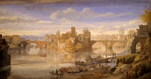 Isola Tiberina da Gaspar van Wittel