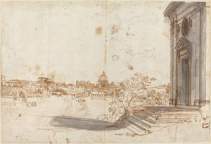 Veduta di Roma da Santa Maria del Priorato da Gaspar van Wittel