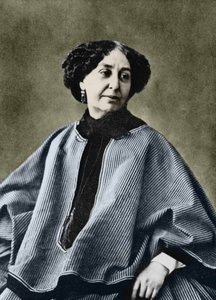 George Sand (Aurore Dupin, Baronne Dudevant) (1804-1876), scrittrice francese, fotografata da Nadar intorno al 1865 da Gaspard Felix Tournachon Nadar