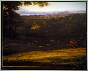 Paesaggio pastorale italiano, senza data da Gaspard Poussin Dughet