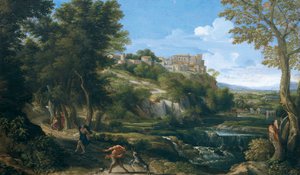 Paesaggio con fauno danzante e ninfa 1667 - 1668