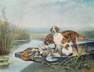 Souvenir di caccia: cani e selvaggina da Gaston Gelibert