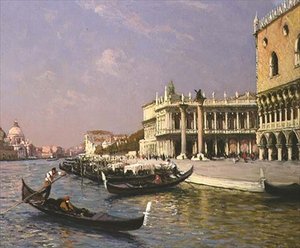 Venezia: Palazzo Ducale, Biblioteca Marciana e Santa Maria della Salute in lontananza