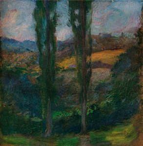 Les Peupliers Normandie, c1905 da Gaston La Touche