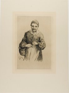 Vecchia con cesto da Gaston La Touche