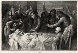Il vocero, canto funebre corso che invoca vendetta. Incisione e storia La Corse di Gaston Vuillier, in Le tour du monde, nouveau journal des voyages, sotto la direzione di Edouard Charton da Gaston Vuillier