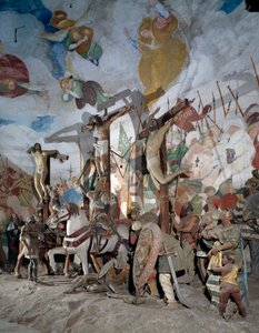 Crocifissione, dettaglio delle statue di Gaudenzio Ferrari (1475-1546), 38ª cappella, Sacro Monte di Varallo Sesia (Patrimonio Mondiale dell