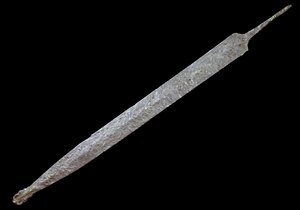 Arte della Gallia: Lancia di ferro, Età del Ferro (400 a.C.). Museo delle Antichità, Saint Germain en Laye da Gaulish