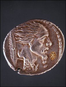 Profilo presunto di Vercingetorige su una moneta gallica. Museo del Medagliere. Milano da Gaulish Gaulish