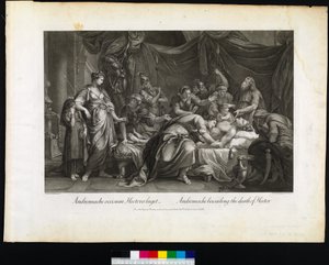 Andromaca piange la morte di Ettore, inciso da Domenico Cunego, 1764