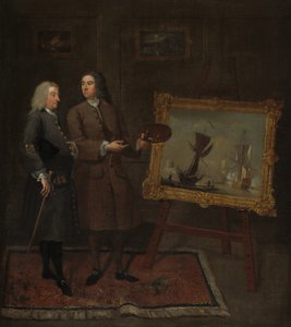 Thomas Walker e Peter Monamy, c.1735 da Gawen Hamilton