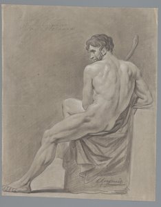 Nudo maschile seduto, visto di schiena (2° premio 1786) da Geerlig Grijpmoed