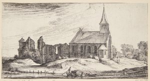 Vista verso la chiesa di Sloten da Geertruyt Roghman