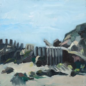 Spiaggia, 2019 (olio su tela)