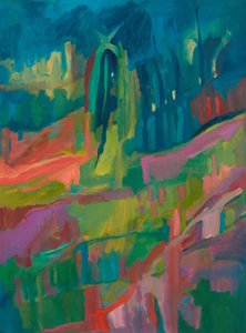 Sud della Francia, cappella, 2024 (olio su tela) da Genevieve French