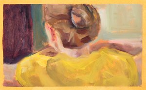 Ponticello giallo (olio su carta)