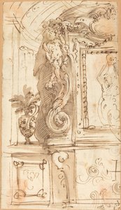 Una cornice scolpita elaboratamente da Genoese 17th Century
