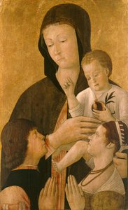 Madonna con bambino e due donatori, 1460 da Gentile Bellini