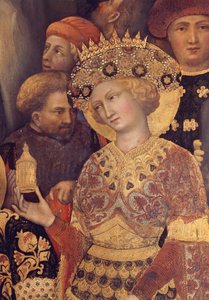 Adorazione dei Magi (dettaglio del re) da Gentile da Fabriano