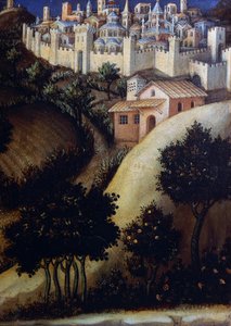 Adorazione dei Magi, dettaglio del pannello centrale della predella d
