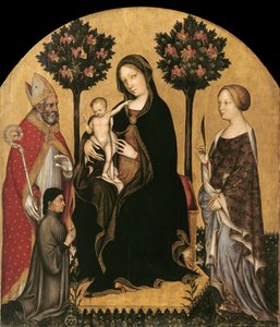 Maria in trono con il Bambino, santi e un donatore da Gentile da Fabriano