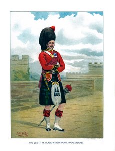 Il 42°, The Black Watch Royal Highlanders, c1890 da Geoffrey Douglas Giles
