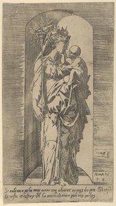 La Vergine e il Bambino in una nicchia, 1543 da Geoffroy Dumoûtier