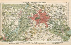 Carta scolastica dei dintorni di Berlino da Geographische Anstalt von Velhagen und Klasing